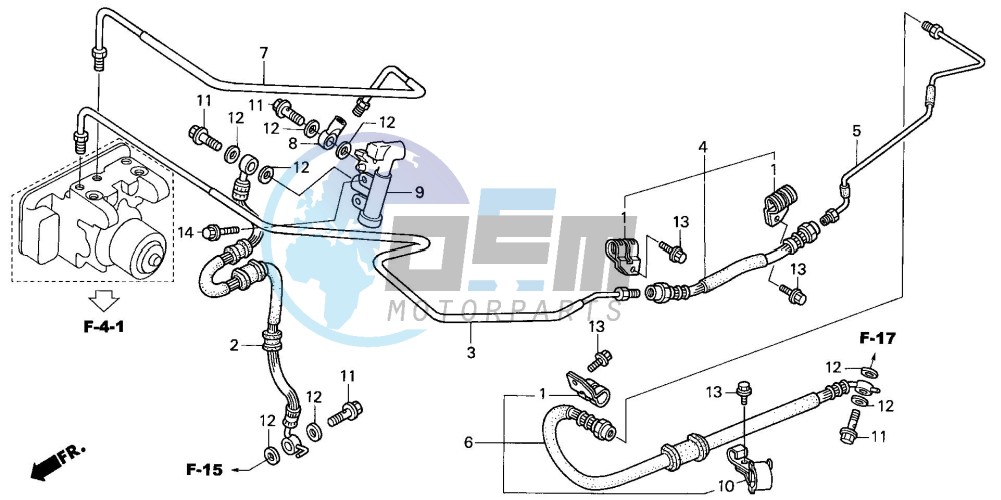 REAR BRAKE PIPE (NSS250A)