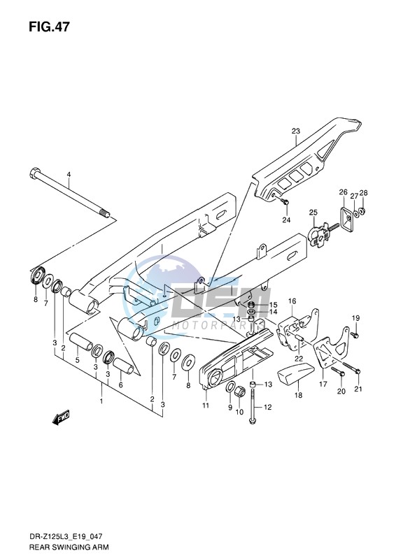 REAR SWINGING ARM