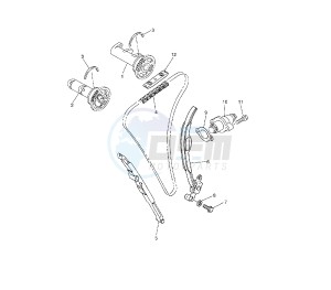 WR F 250 drawing CAMSHAFT AND TIMING CHAIN