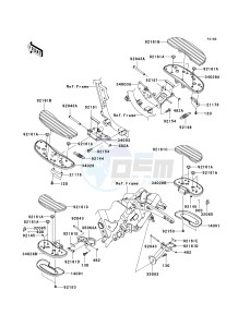 VN 1700 A [VULCAN 1700 VOYAGER] (9FA) A9F drawing FOOTRESTS