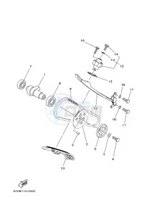 YFM450FWA YFM450DF GRIZZLY 450 IRS (1CUR) drawing CAMSHAFT & CHAIN