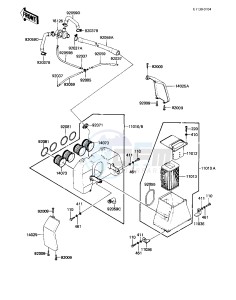 KZ 550 M [LTD SHAFT] (M1) [LTD SHAFT] drawing AIR CLEANER