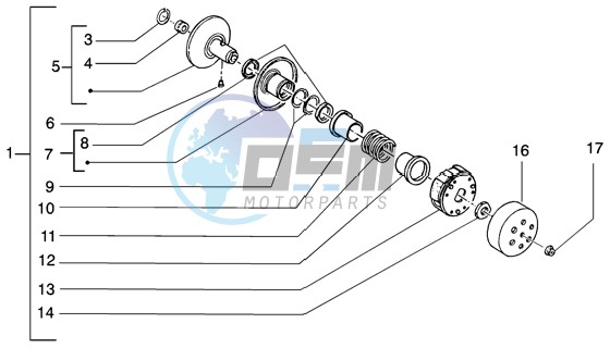 Driven pulley