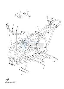 YFM90R YFM09RYXH (BD36) drawing FRAME