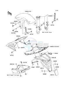 Z750 ZR750-J2H FR GB XX (EU ME A(FRICA) drawing Fenders