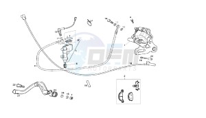 SENDA R DRD X-TREME - 50 CC 2T EURO2 drawing REAR BRAKING SYSTEM