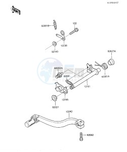 KX 80 N [BIG WHEEL] (N1) [BIG WHEEL] drawing GEAR CHANGE MECHANISM