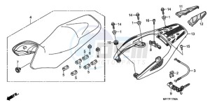 XL700VA9 Europe Direct - (ED / ABS SPC) drawing SEAT/REAR CARRIER