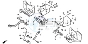 TRX300EX FOURTRAX 300 EX drawing STEP/PEDAL