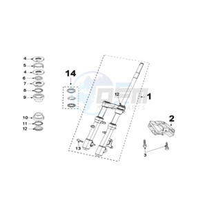 CITYSTAR 125 LC drawing FRONT FORK / STEERINGHEAD