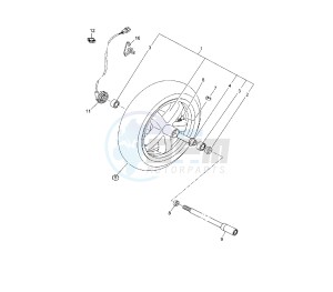 YP R X-MAX 125 drawing FRONT WHEEL