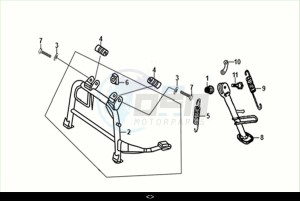 FIDDLE II 50 EFI (AF05W6-NL) (M2) drawing MAIN STAND - KICK STARTER ARM