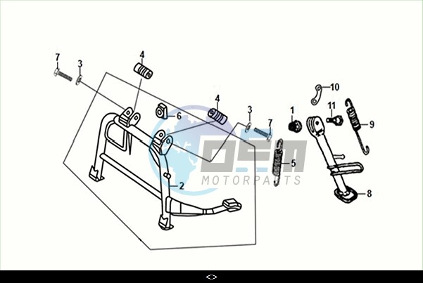 MAIN STAND - KICK STARTER ARM