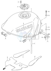 RF900R (E2) drawing FUEL TANK (MODEL V)