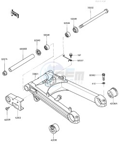 ZX 1000 A [NINJA 1000R] (A1-A2) [NINJA 1000R] drawing SWING ARM