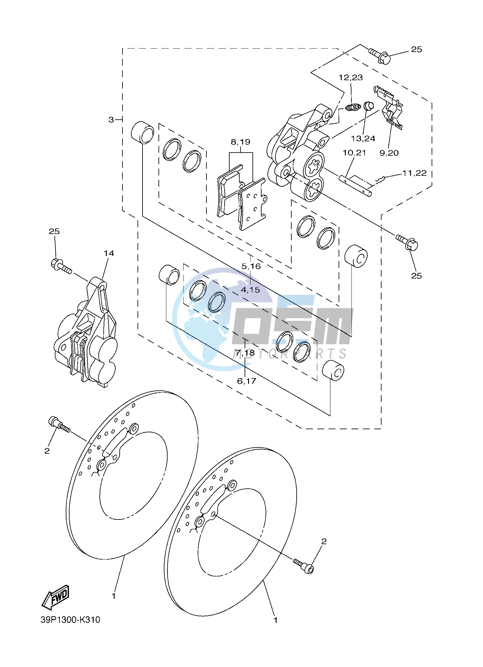 FRONT BRAKE CALIPER