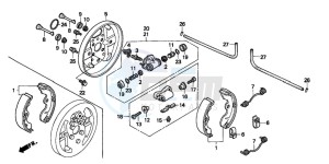 TRX300 FOURTRAX 300 drawing FRONT BRAKE PANEL