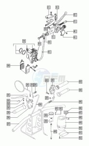 FANTIC 50 drawing Handlebar-attaching parts