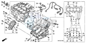 CBF1000SA France - (F / ABS CMF) drawing CRANKCASE