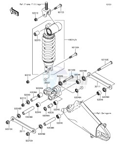 NINJA ZX-6R ZX636EGF FR GB XX (EU ME A(FRICA) drawing Suspension/Shock Absorber