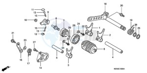 CRF450RA Australia - (U) drawing GEAR SHIFT DRUM