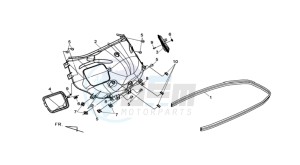 MAXSYM 400 EFI drawing REAR COWL