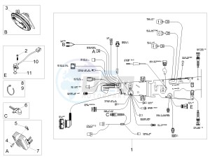 V7 III Anniversario 750 e4 (NAFTA) drawing Front electrical system