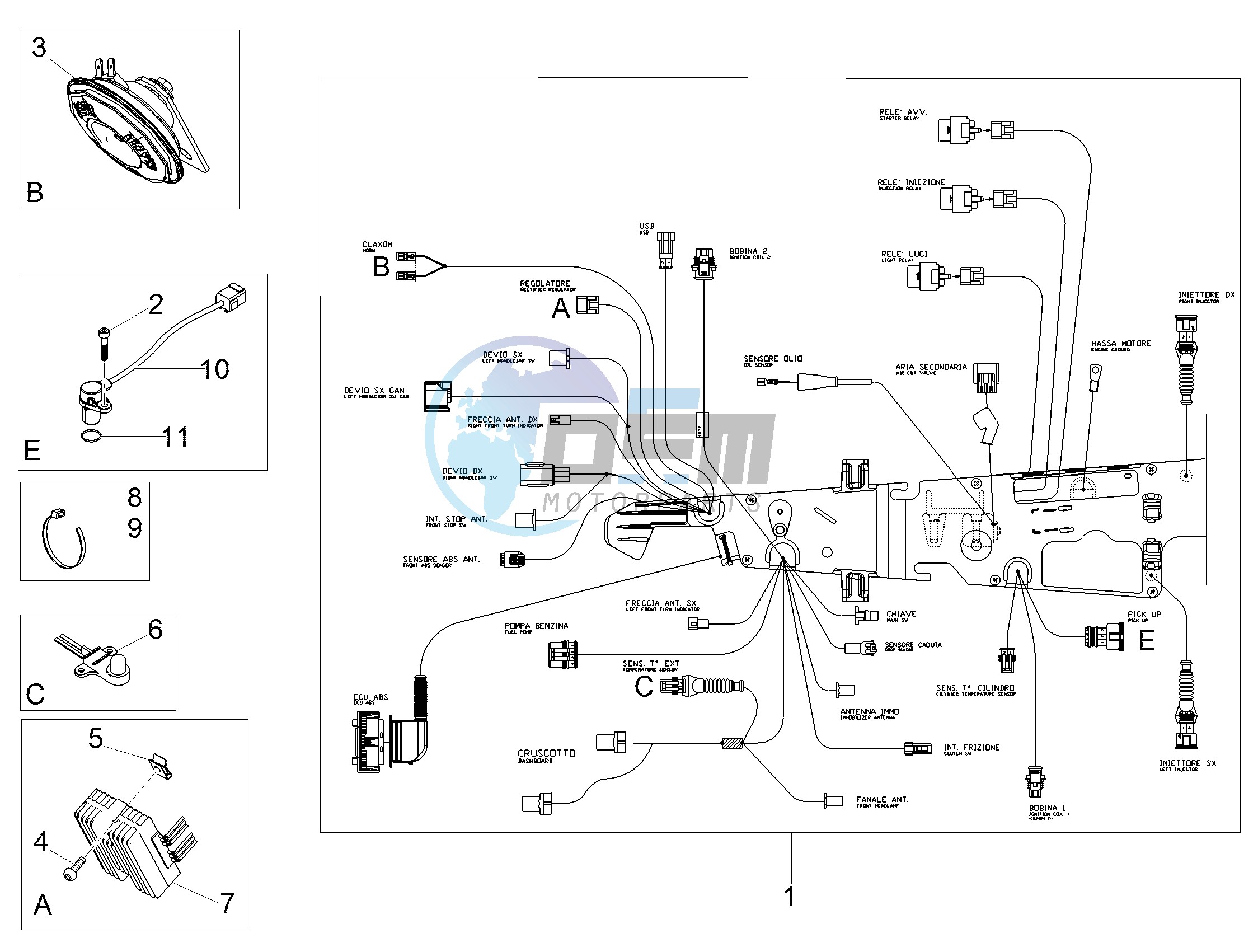 Front electrical system