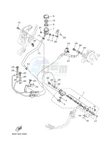 MTN850-A MTN-850-A MT-09 ABS (BS21) drawing REAR MASTER CYLINDER