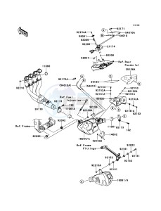 NINJA_ZX-10R ZX1000JEF FR XX (EU ME A(FRICA) drawing Muffler(s)