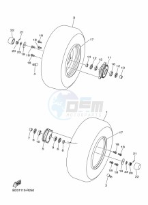 YFM90R (BD3M) drawing FRONT WHEEL