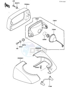 KLF 185 A [BAYOU 185] (A1-A1A) [BAYOU 185] drawing HEADLIGHT