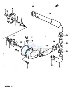 RGV250 1989 drawing WATER PUMP