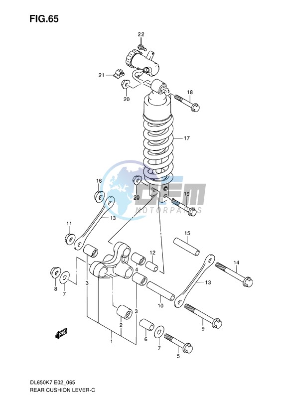 REAR CUSHION LEVER