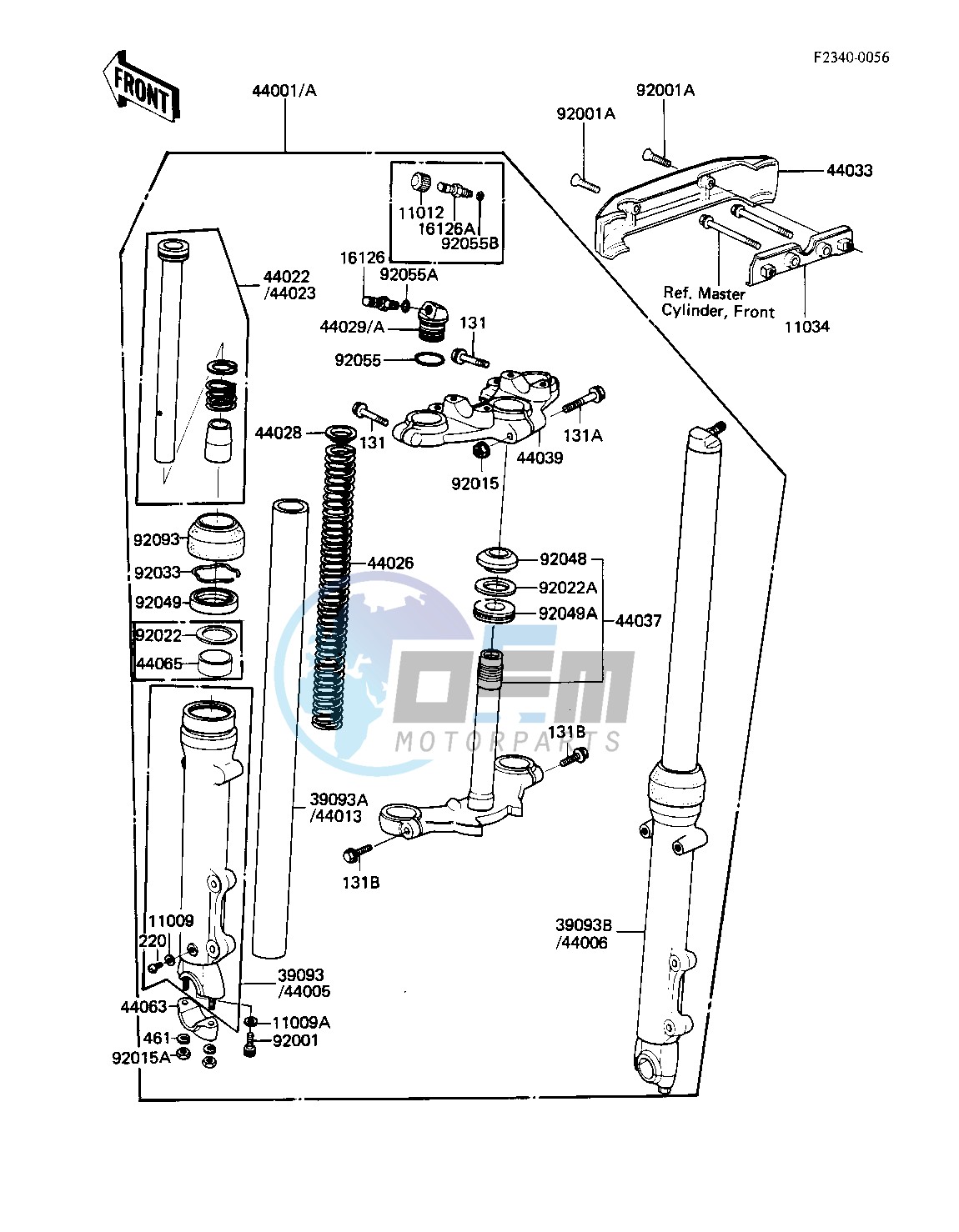 FRONT FORK   -- 81 -82 KZ750-E2_E3- -