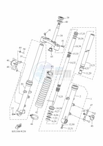 XSR700 MTM690D (BJX1) drawing FRONT FORK