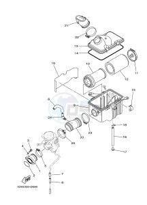 YFM450FWA GRIZZLY 450 IRS (BM81) drawing INTAKE