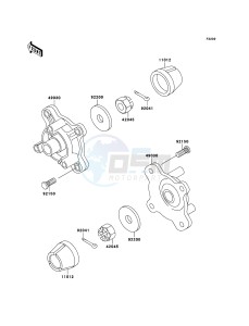 KLF300 4x4 KLF300-C17 EU GB drawing Front Hub