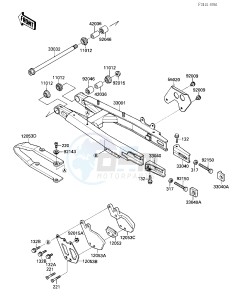 KX 125 F [KX125] (F1) [KX125] drawing SWINGARM