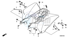 TRX250XB drawing REAR FENDER