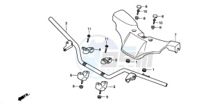 TRX90 SPORTRAX 90 drawing HANDLE PIPE