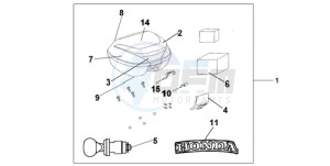 FES1509 Europe Direct - (ED / 2ED) drawing TOP BOX 35 L PB-351P