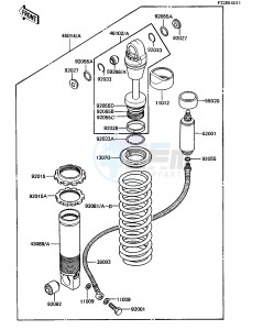 KDX 250 B [KDX250] (B3-B4) [KDX250] drawing SHOCK ABSORBER