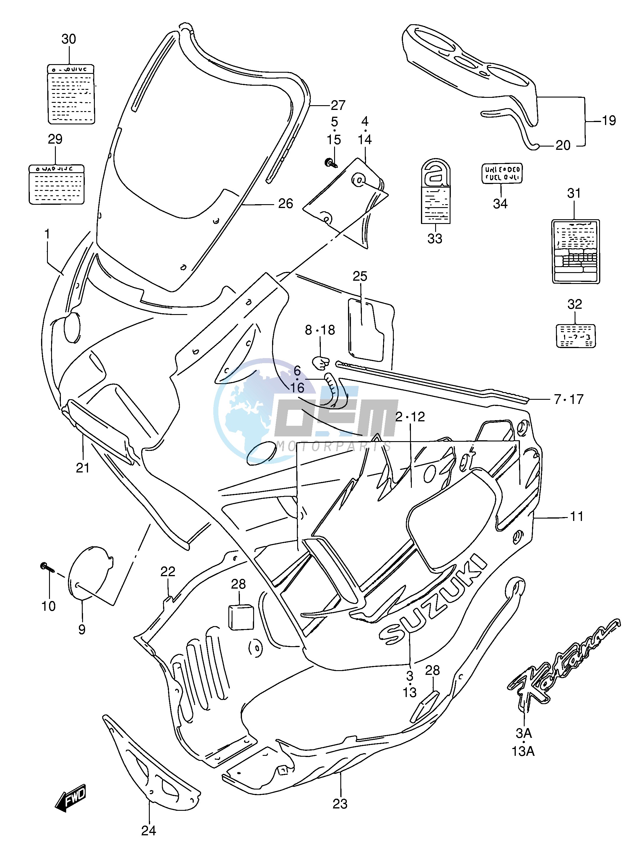 COWLING BODY (MODEL P)