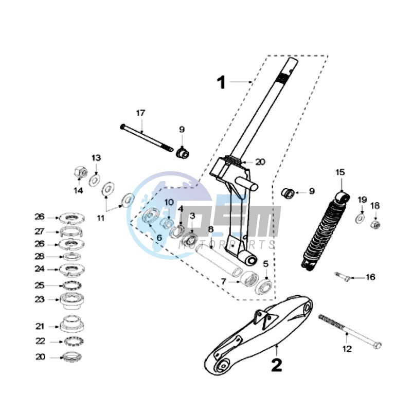 FRONT FORK / STEERINGHEAD