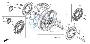 CBF600N drawing FRONT WHEEL