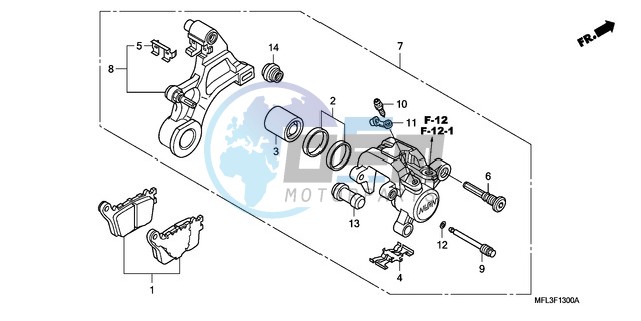 REAR BRAKE CALIPER