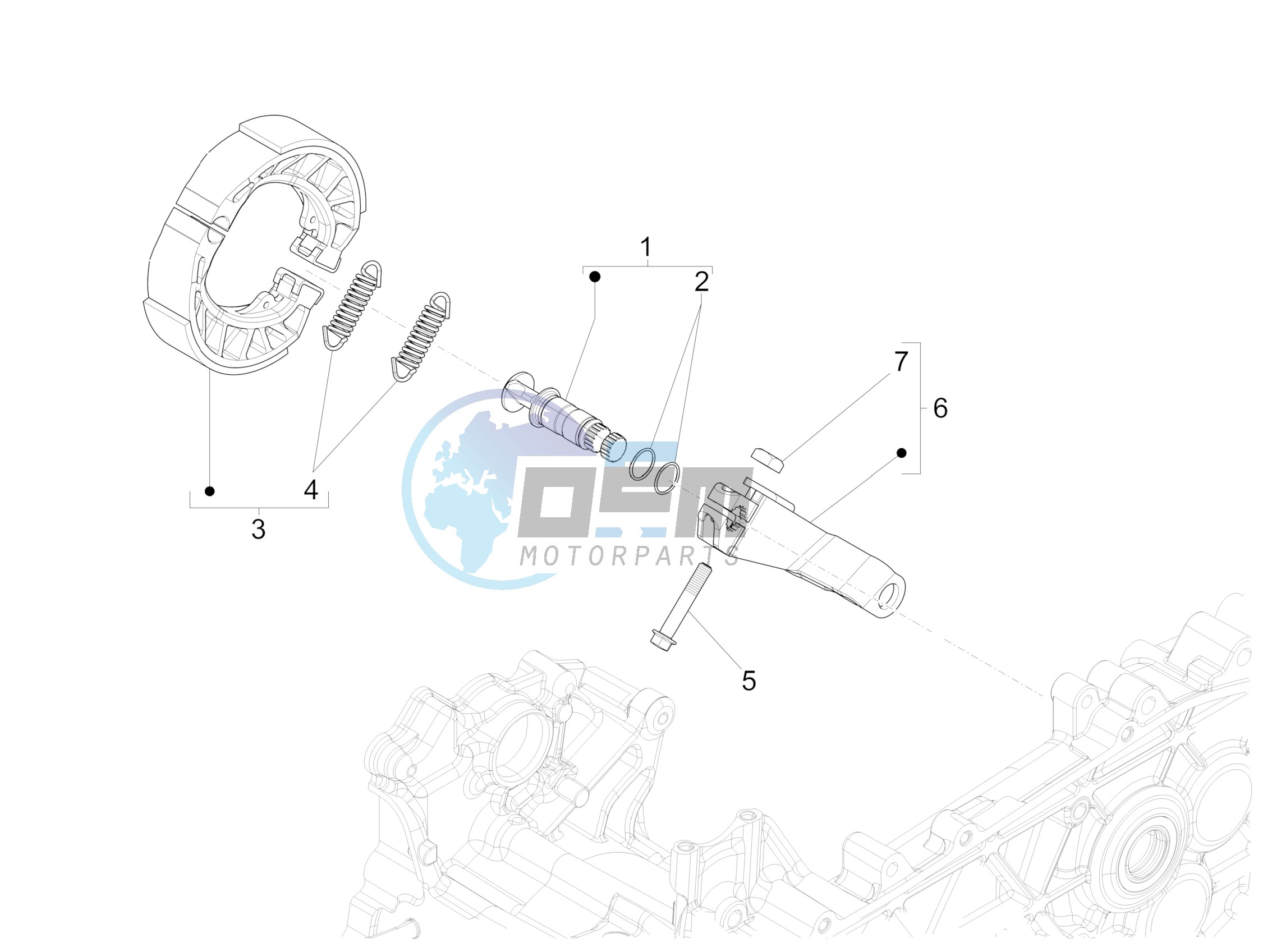 Rear brake - Brake jaw