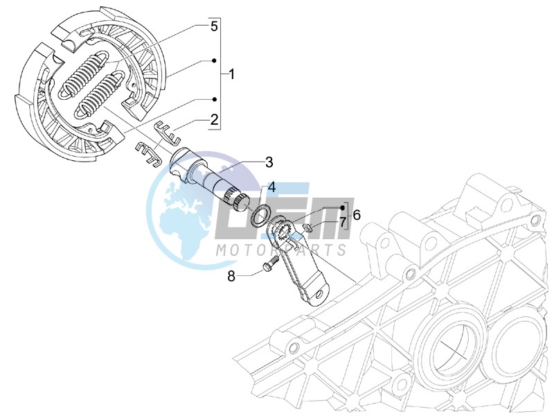 Rear brake - Brake jaw