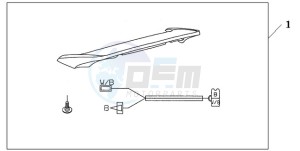 GL18009 France - (F / AB CMF NAV) drawing REAR SPOILER HONTEREY BLUE METALLIC